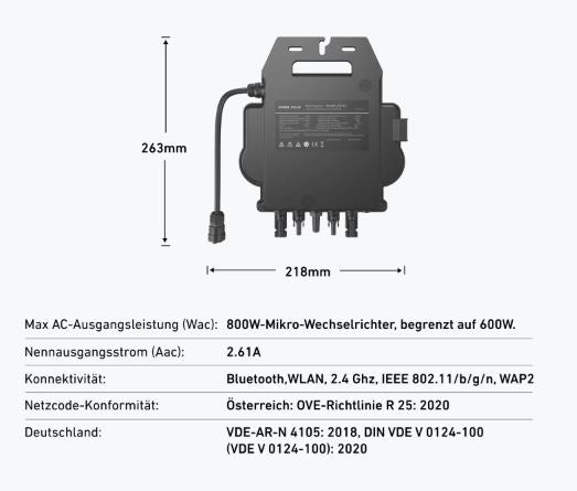 Anker Solix Mikro-Wechselrichter MI 80 800W