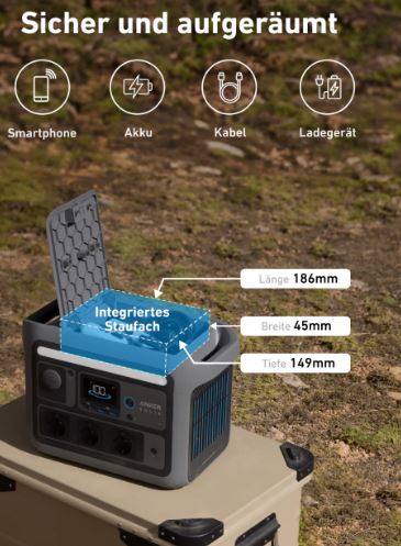 Anker SOLIX C800X tragbare Powerstation - 768Wh | 1200W