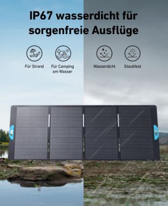 Anker Solix tragbares Solar Panel 400 Wp klappbar